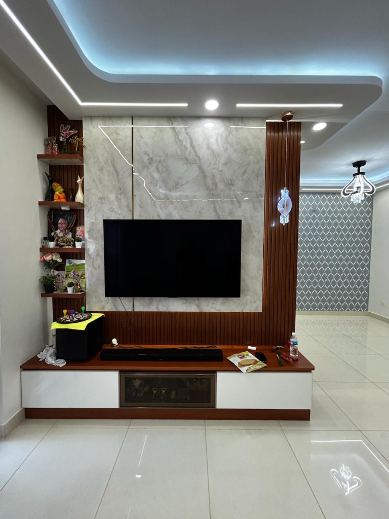 Contemporary TV Unit & Accent Panel